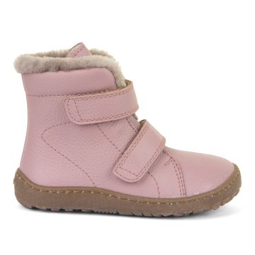  Lasten turkisvuoriset talvikengät-pink-barefoot Furry boot Froddo 